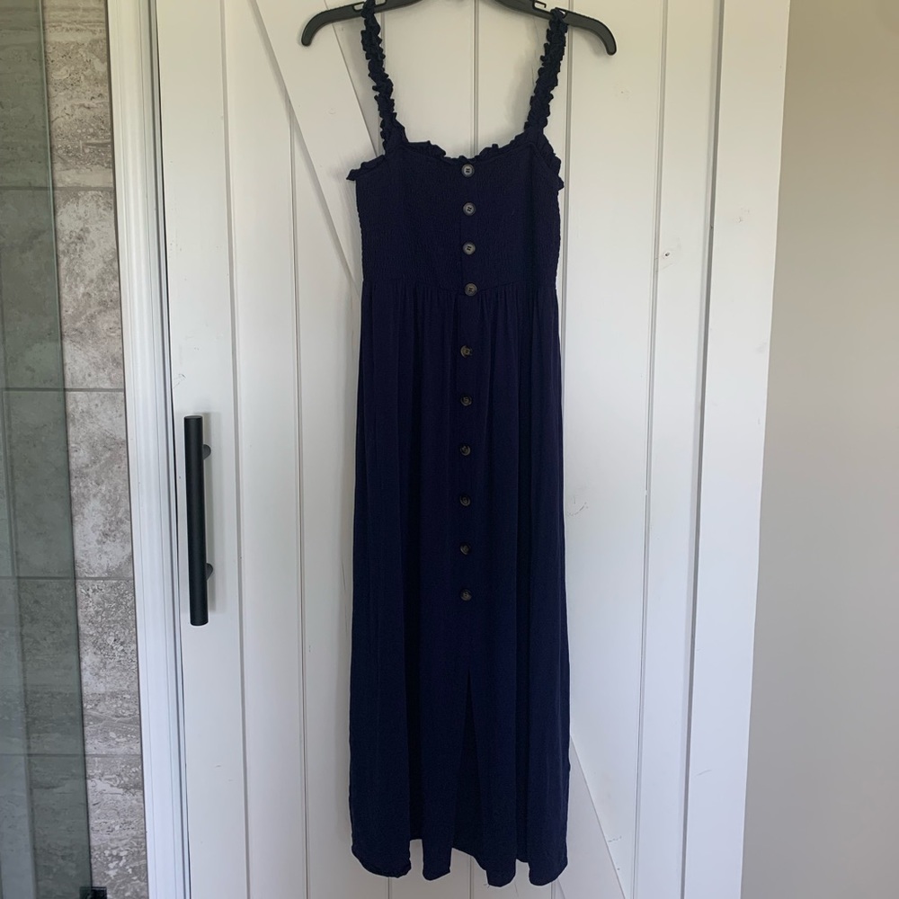Navy blue midi dress